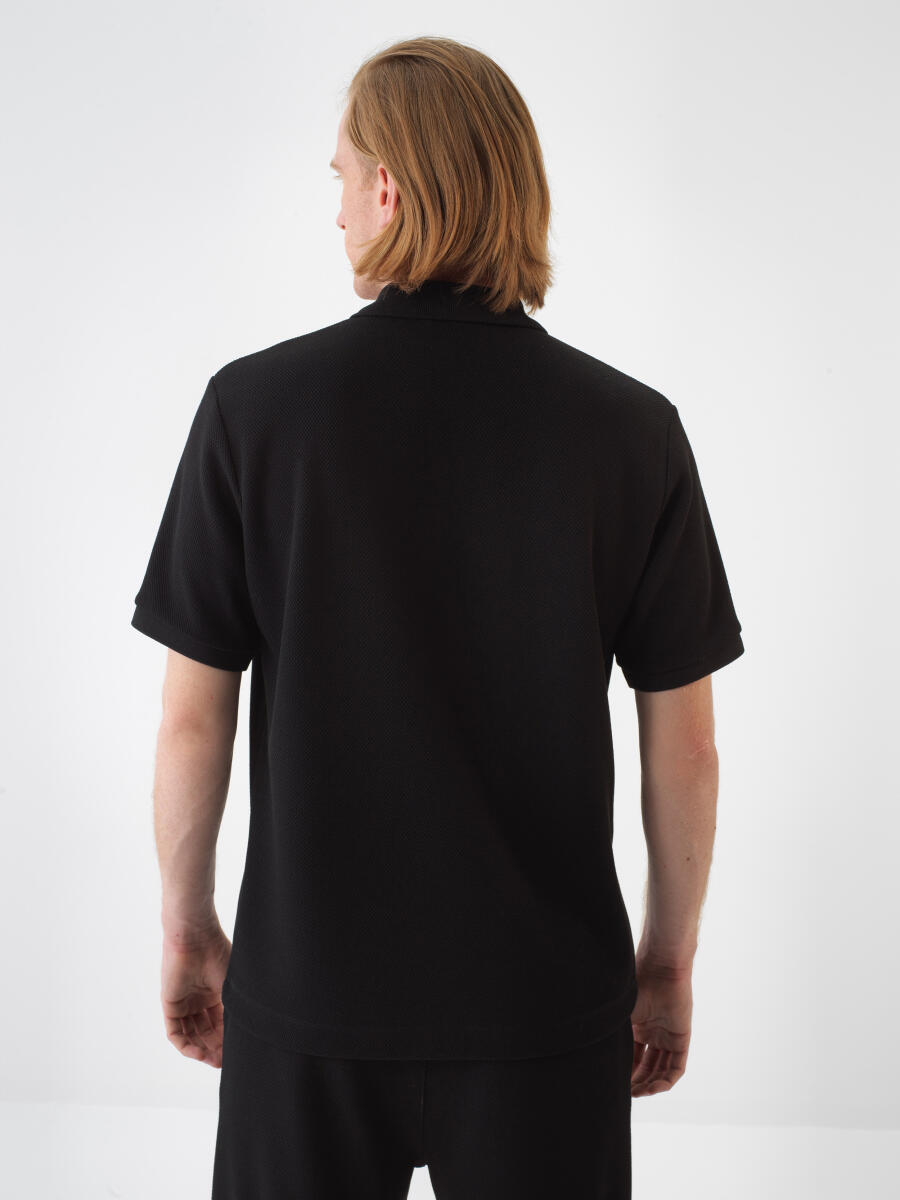 Black Regular Fit T-Shirt - 4