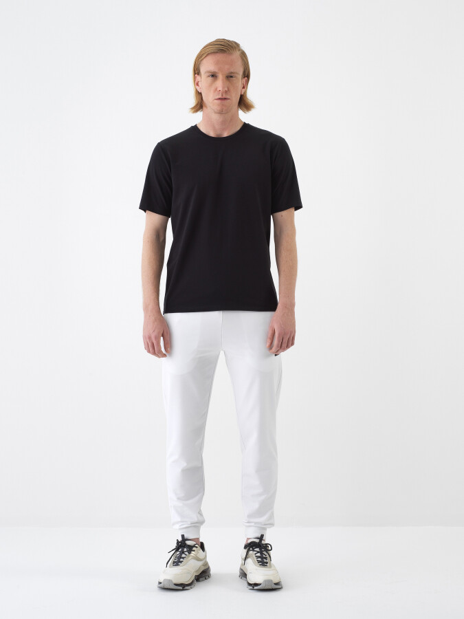 Black Slim Fit Cotton T-Shirt - 2