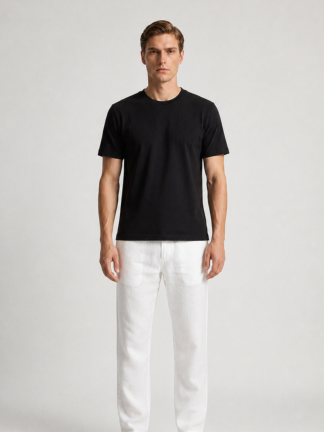 Black Slim Fit Cotton T-Shirt
