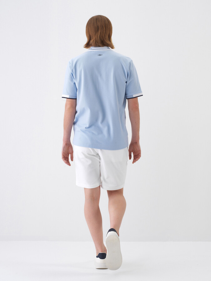 Blue Regular Fit Cotton T-Shirt - 6