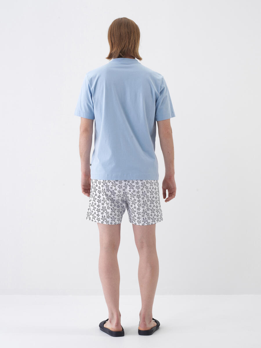 Blue Regular Fit Cotton T-Shirt - 5