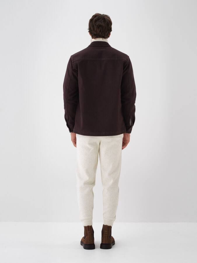 Plain Cotton Shirt Jacket - Xint
