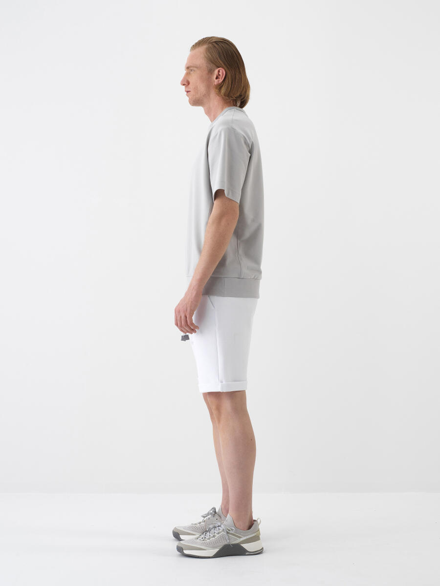 Gray Oversize Cotton T-Shirt - 3