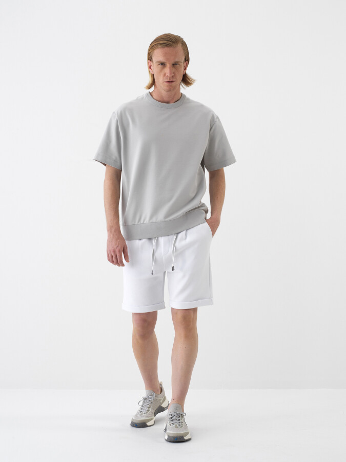 Gray Oversize Cotton T-Shirt - 2