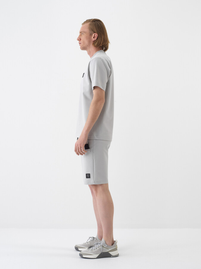 Gray Regular Fit Cotton T-Shirt - 3