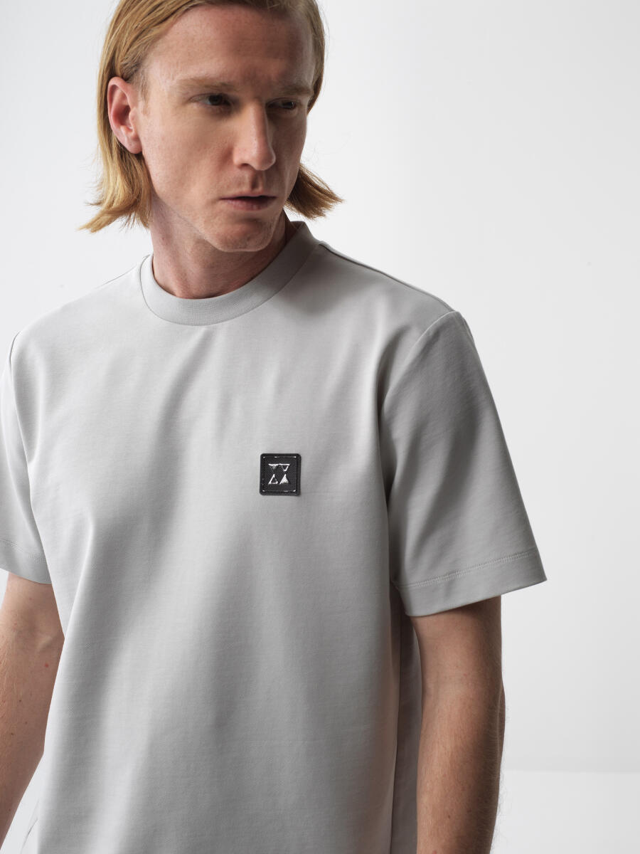 Gray Regular Fit Cotton T-Shirt - 1