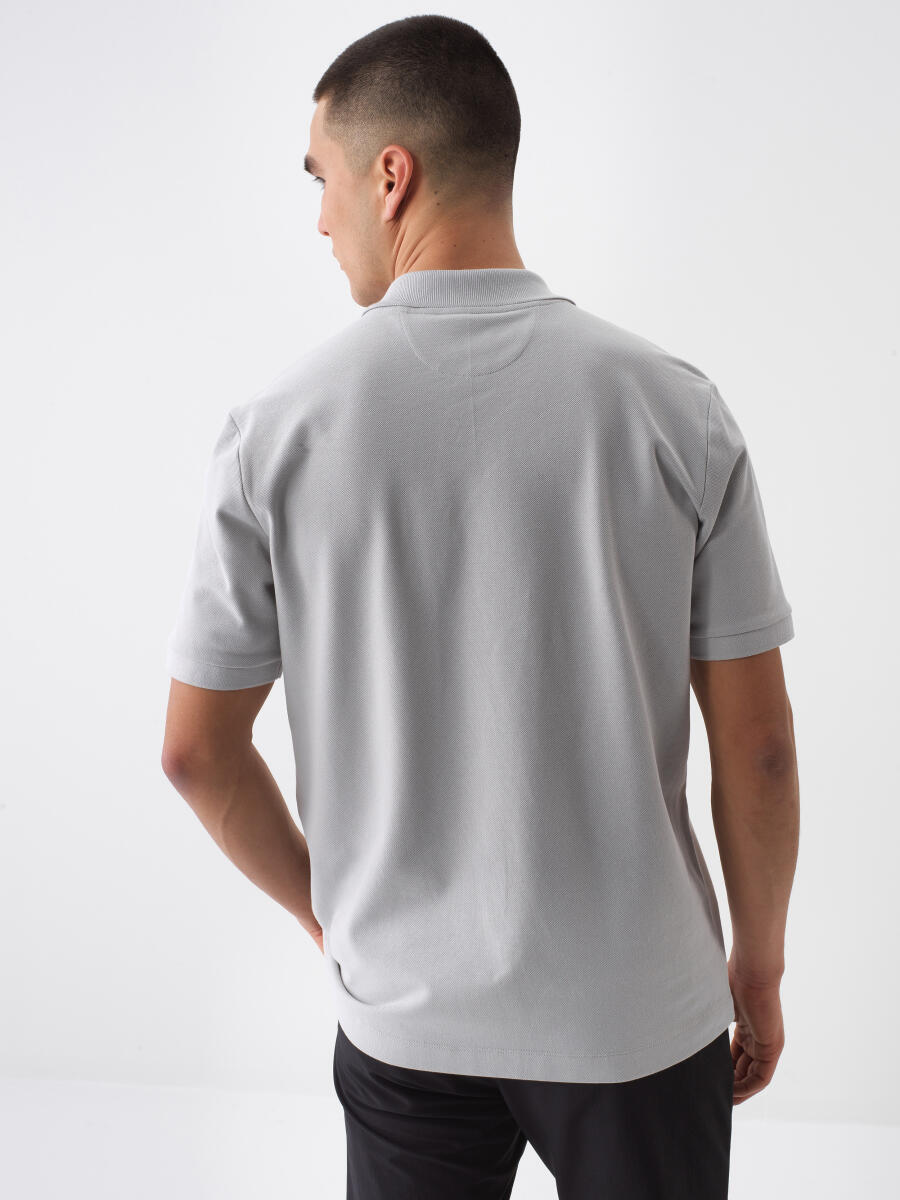 Gray Regular Fit Cotton T-Shirt - 4
