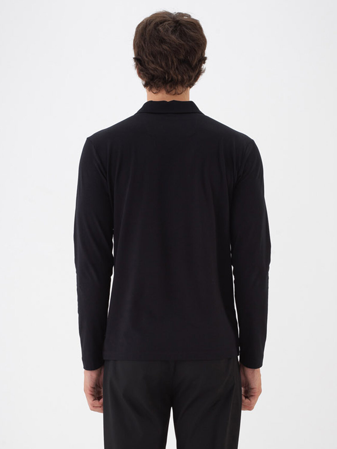 Modal Cotton Basic Polo Neck T-Shirt - 4