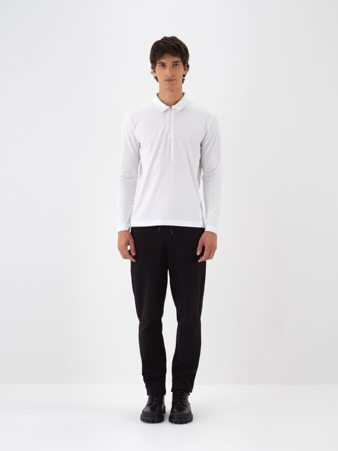 Modal Cotton Basic Polo Neck T-Shirt - Xint