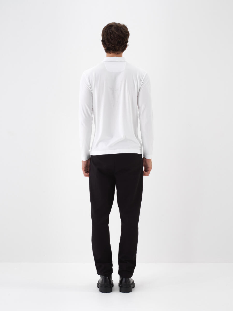 Modal Cotton Basic Polo Neck T-Shirt - 4