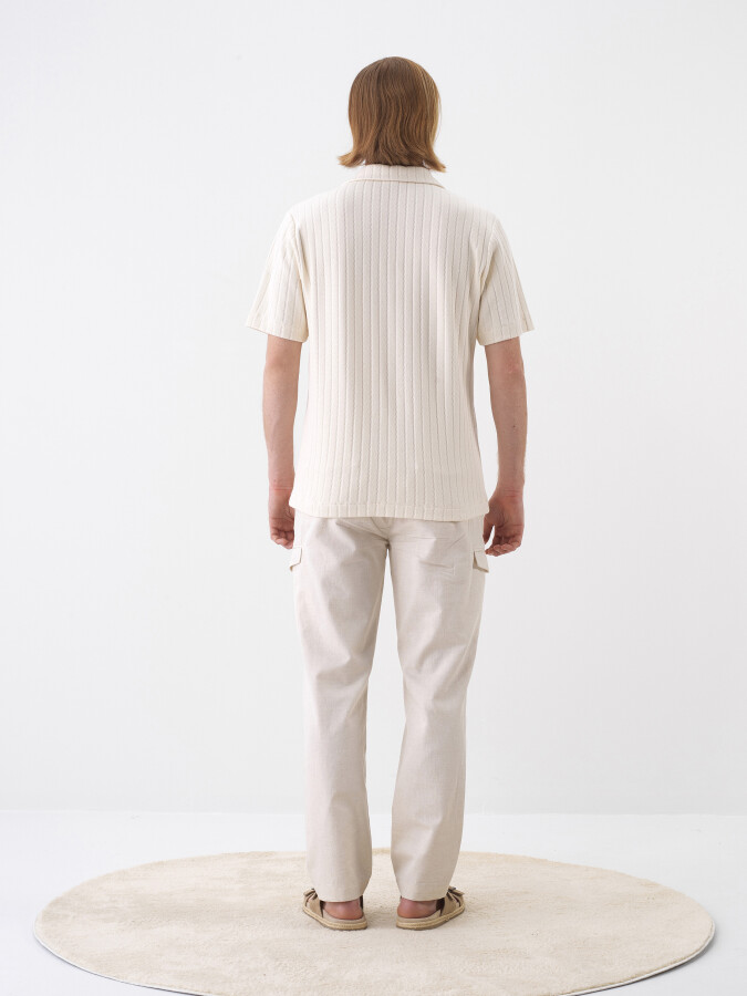 Natural Regular Fit Cotton T-Shirt - 5