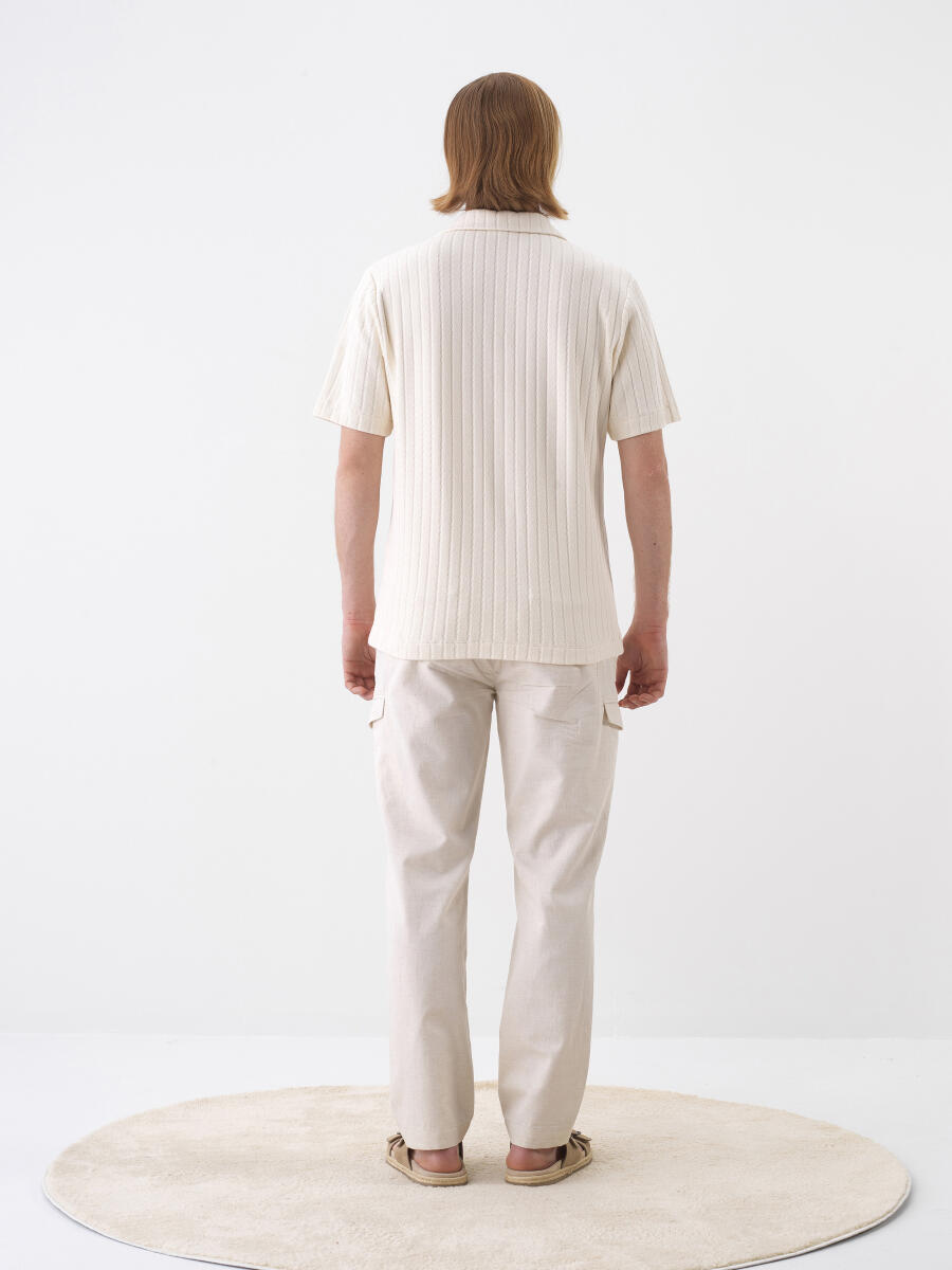 Natural Regular Fit Cotton T-Shirt - 5