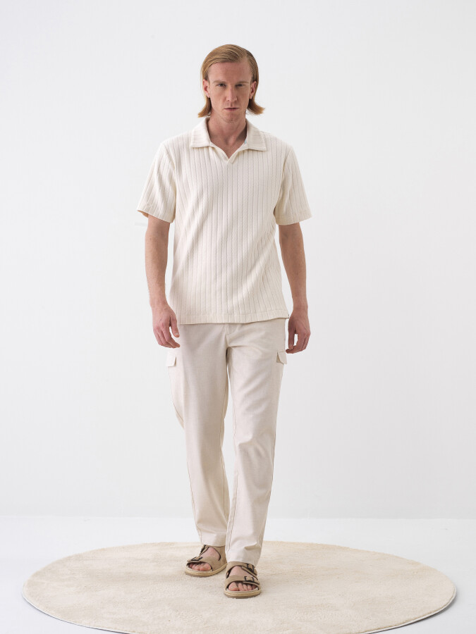 Natural Regular Fit Cotton T-Shirt - 2