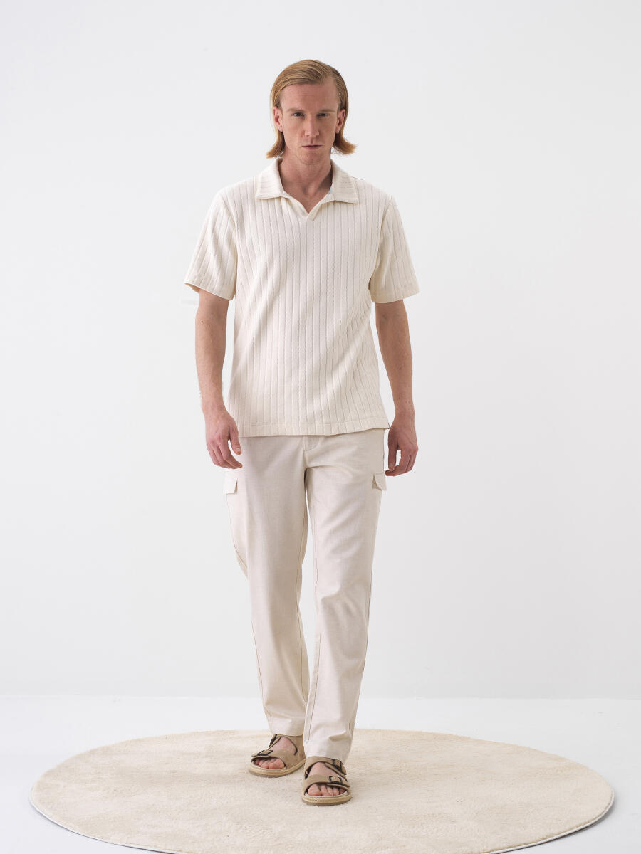 Natural Regular Fit Cotton T-Shirt - 2