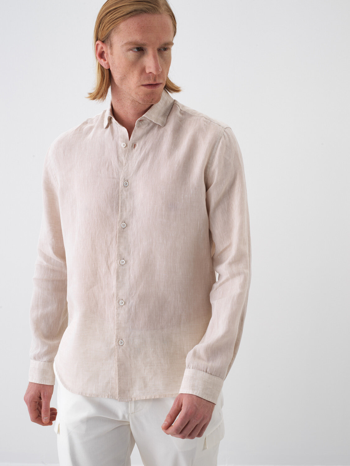 Natural Regular Fit Linen Shirt