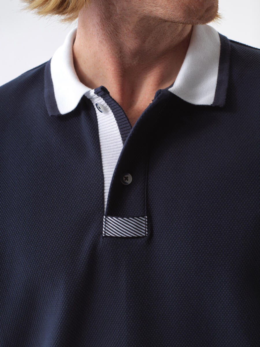 Navy Blue Regular Fit Cotton T-Shirt - 4