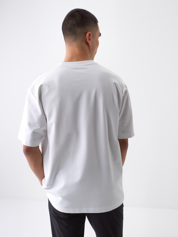White Oversize Cotton T-Shirt - 4