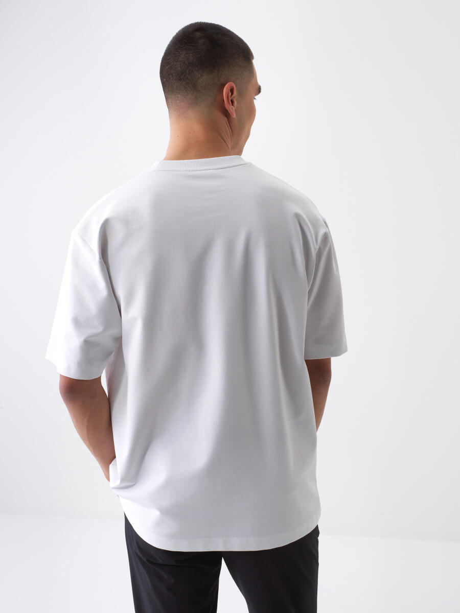 White Oversize Cotton T-Shirt - 4