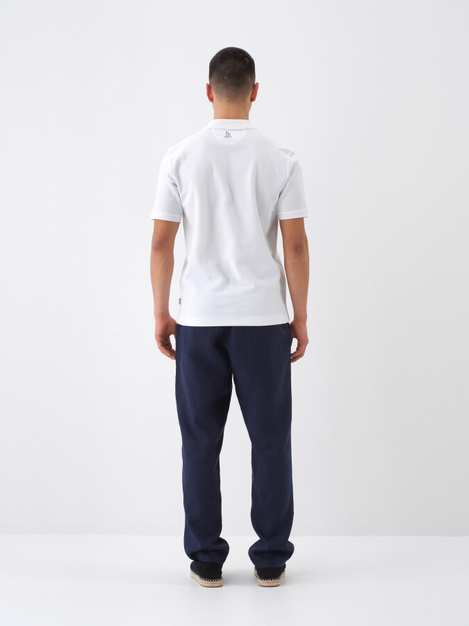 White Regular Fit Cotton T-Shirt - 5