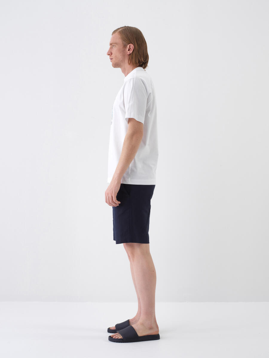 White Regular Fit Cotton T-Shirt - 3