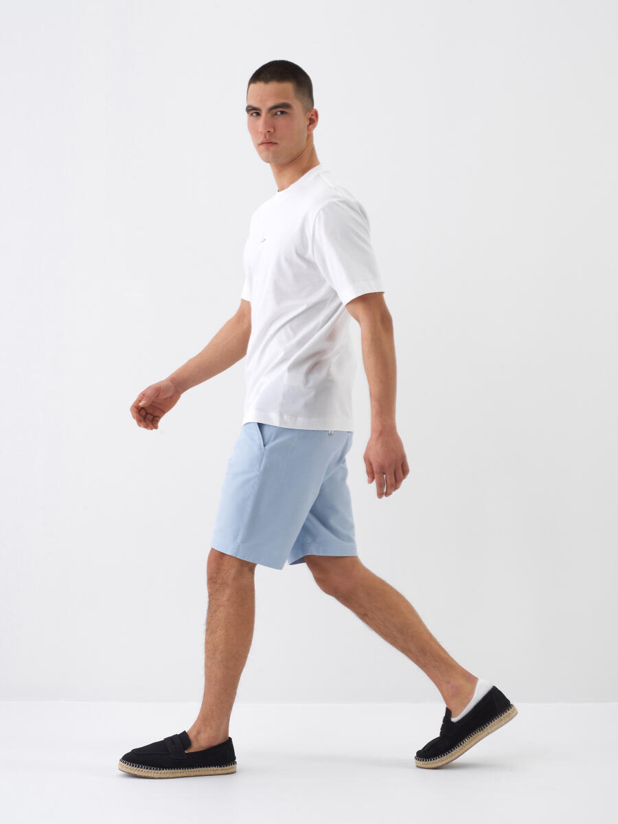 White Regular Fit Cotton T-Shirt - 4