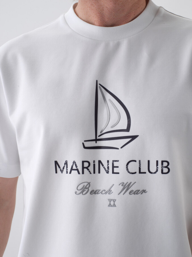 White Regular Fit Cotton T-Shirt - 3