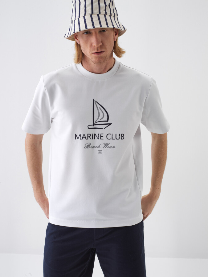 White Regular Fit Cotton T-Shirt