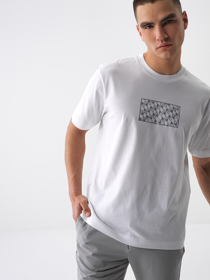 White Regular Fit Cotton T-Shirt
