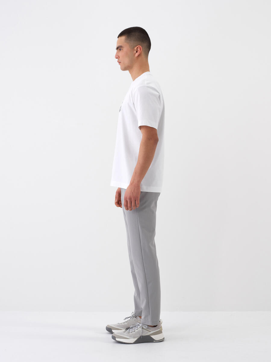 White Regular Fit Cotton T-Shirt - 3