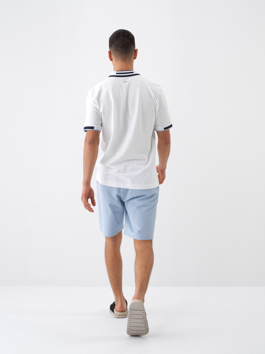 White Regular Fit Cotton T-Shirt - 6