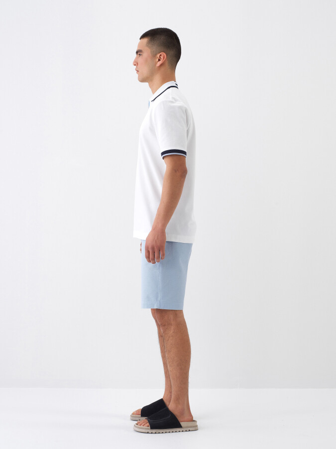 White Regular Fit Cotton T-Shirt - 4