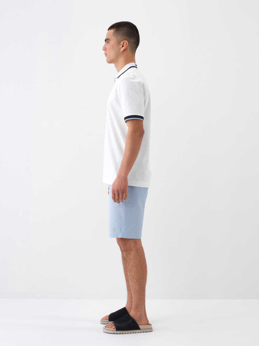 White Regular Fit Cotton T-Shirt - 4