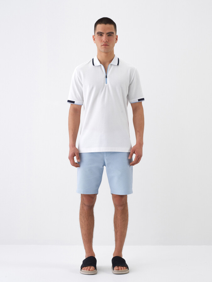 White Regular Fit Cotton T-Shirt - 2