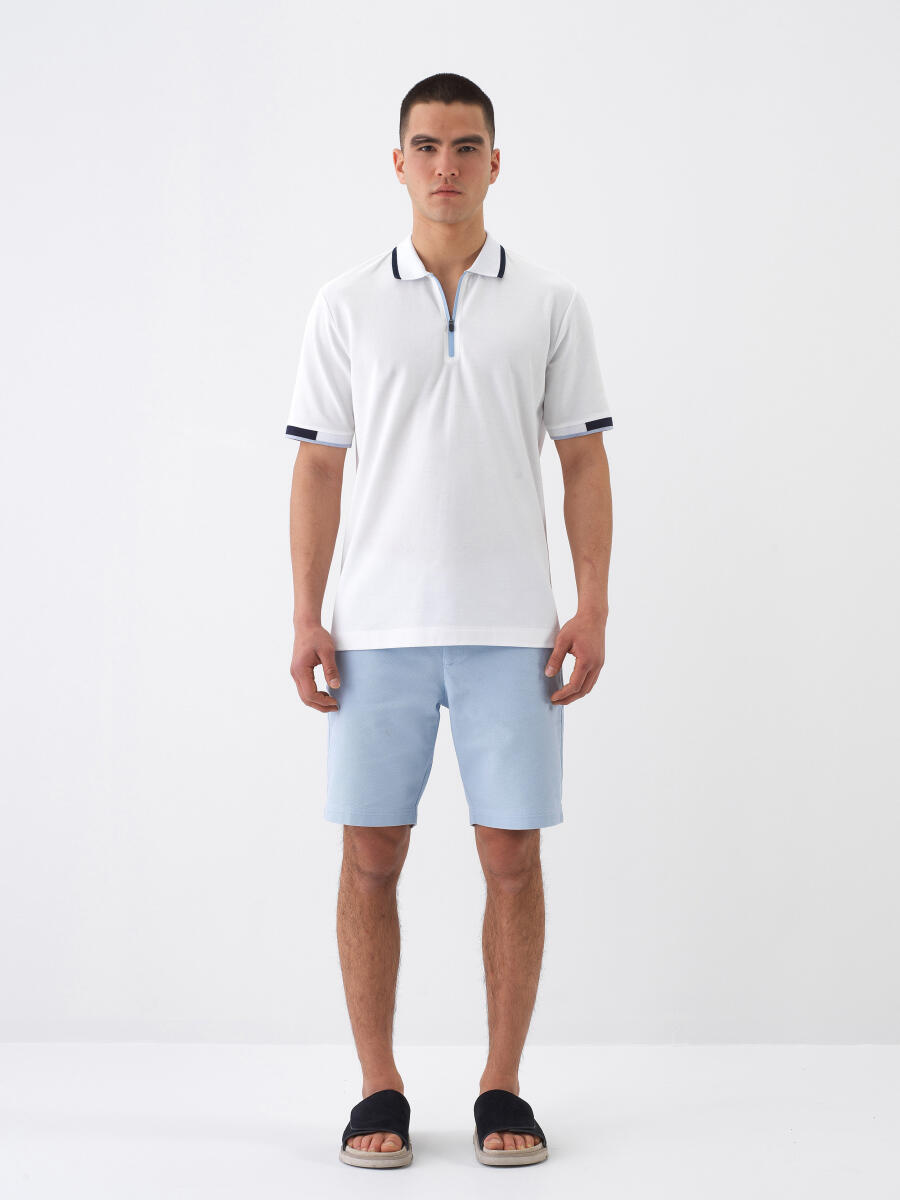 White Regular Fit Cotton T-Shirt - 2