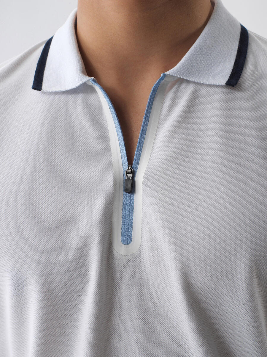 White Regular Fit Cotton T-Shirt - 3