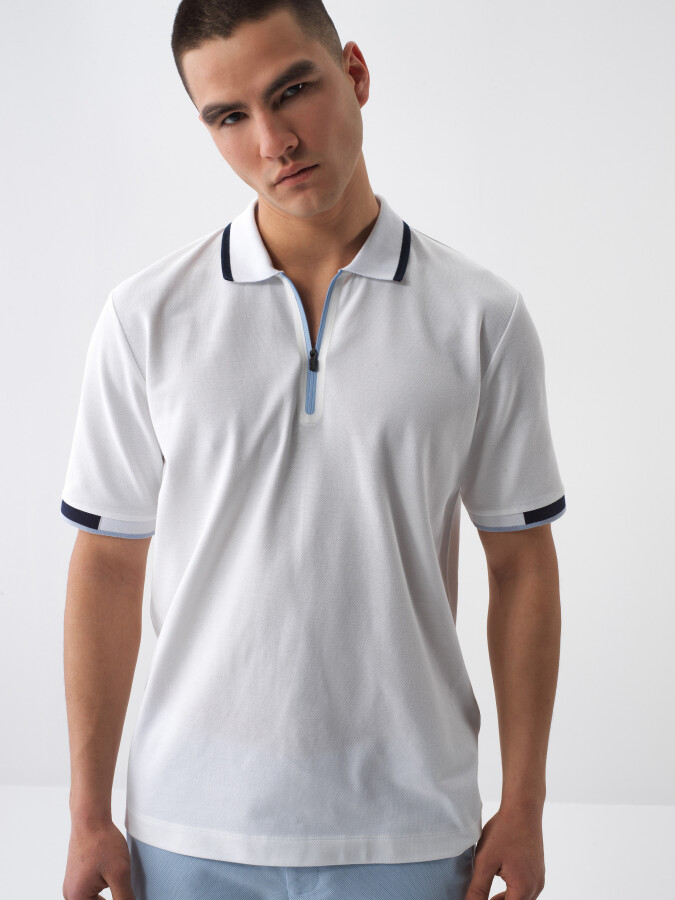 White Regular Fit Cotton T-Shirt 