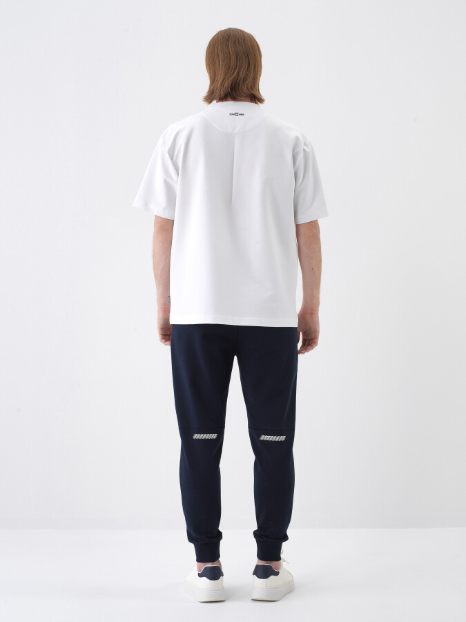 White Regular Fit Cotton T-Shirt - 5