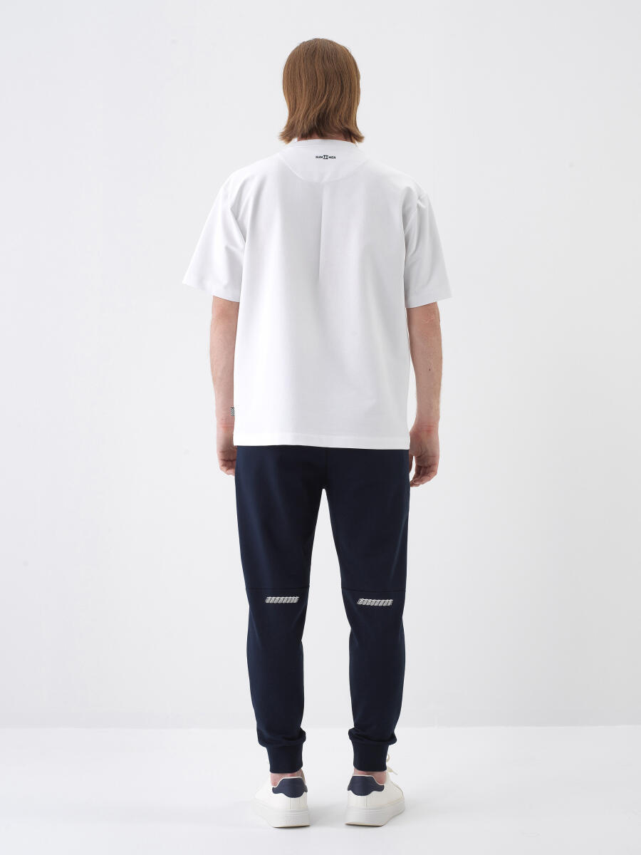White Regular Fit Cotton T-Shirt - 5