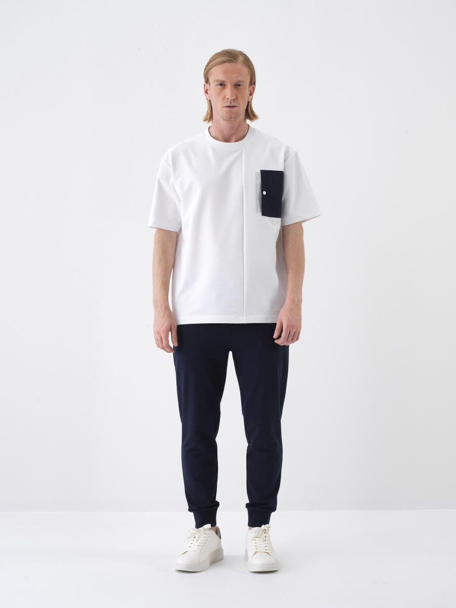 White Regular Fit Cotton T-Shirt - 2