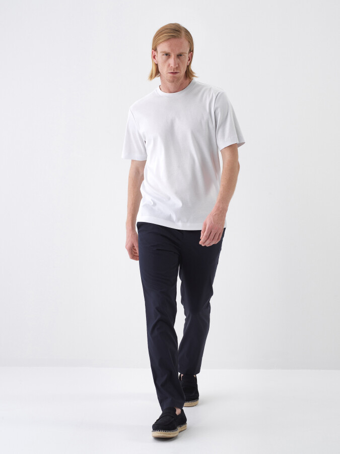 White Regular Fit Cotton T-Shirt (1)