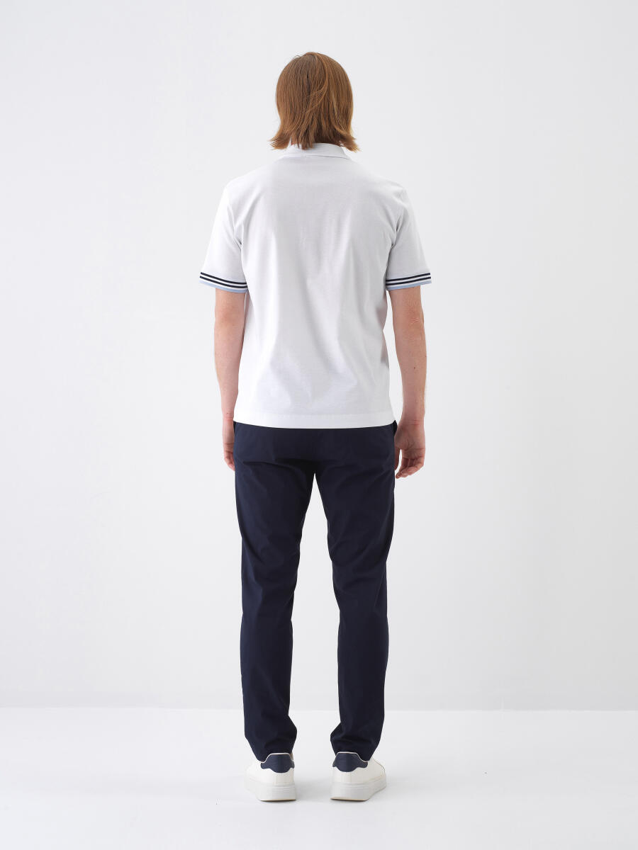 White Regular Fit Cotton T-Shirt - 5