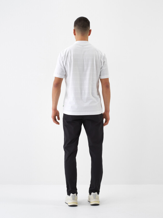 White Regular Fit Cotton T-Shirt - 5