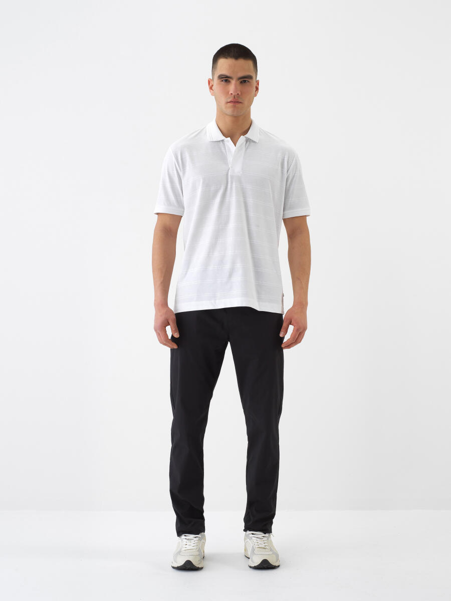 White Regular Fit Cotton T-Shirt - 2