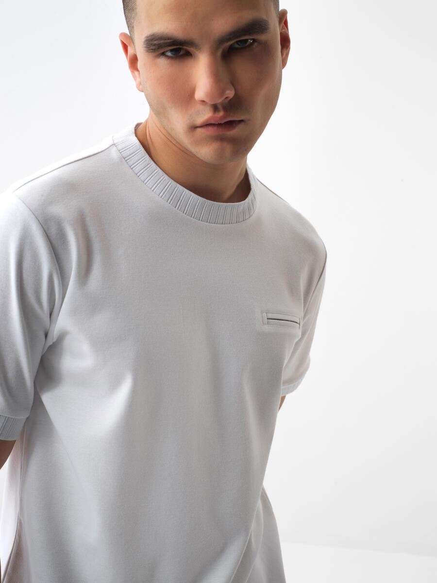 White Regular Fit Cotton T-Shirt - 1