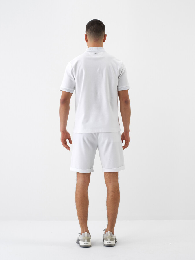 White Regular Fit Cotton T-Shirt - 5