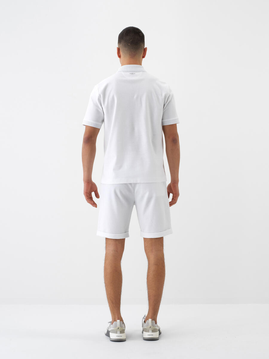 White Regular Fit Cotton T-Shirt - 5