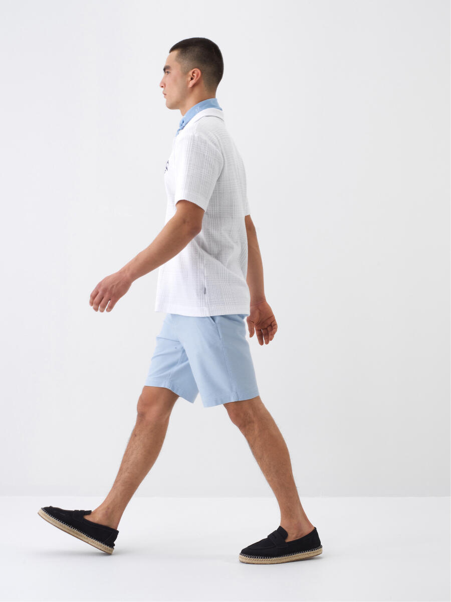 White Regular Fit Cotton T-Shirt - 3