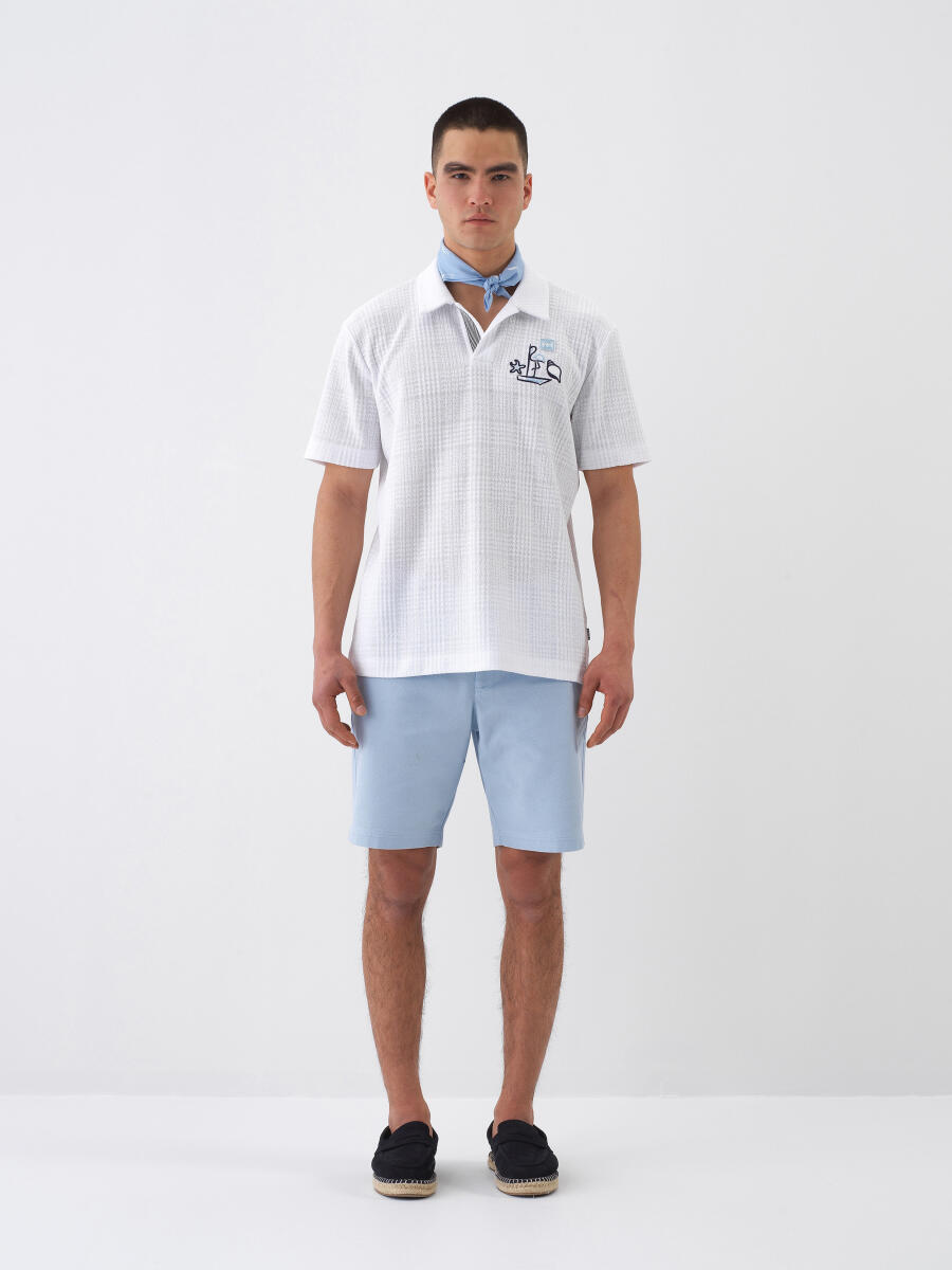 White Regular Fit Cotton T-Shirt - 2