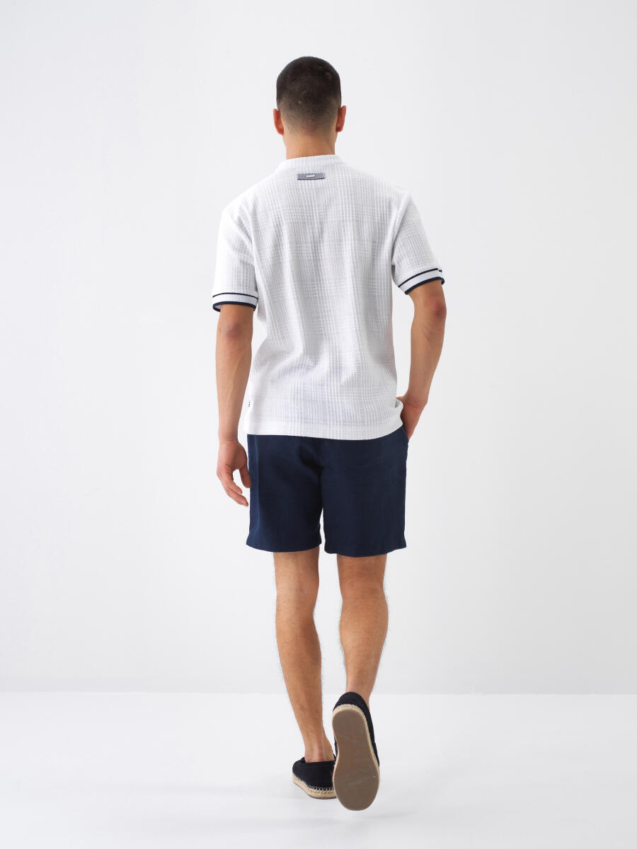 White Regular Fit Cotton T-Shirt - 5