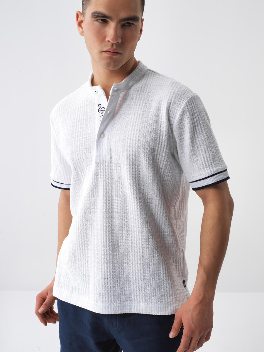 White Regular Fit Cotton T-Shirt - 1